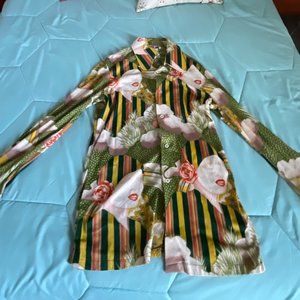 1970's Men's long sleeve disco shirt
